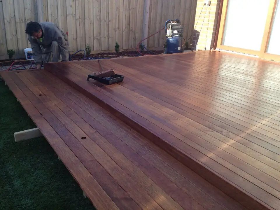 Hardwood decking installation