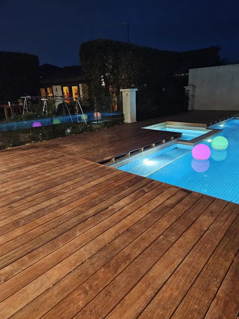 Poolside decking