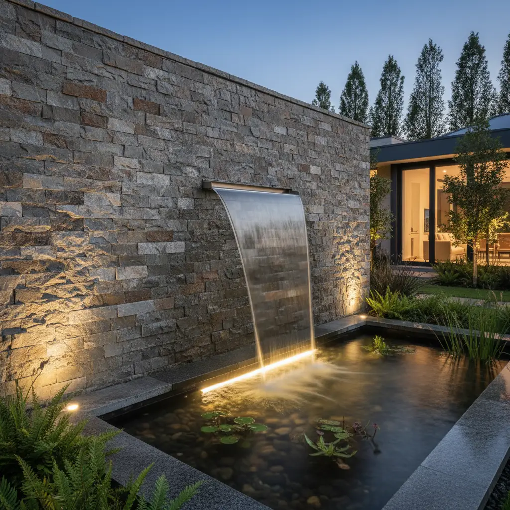 Water Blade Feature Wall